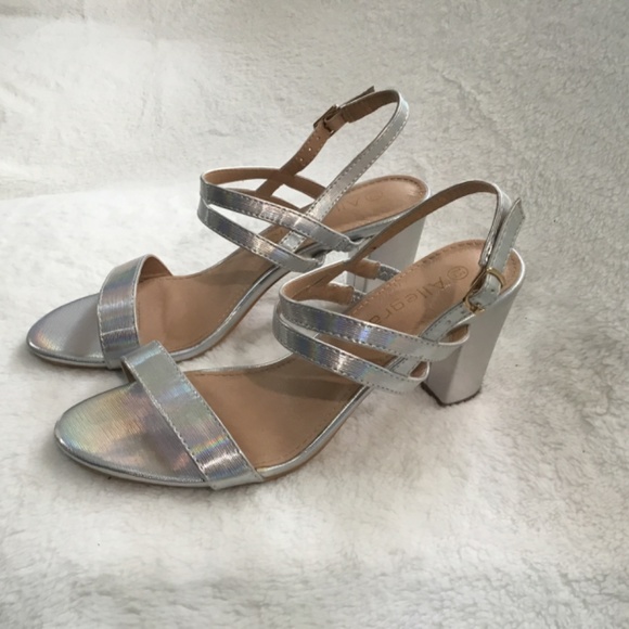 Open Toe Slingback Chunky Hell Strap Sandals size 7.5 USA - Picture 2 of 5